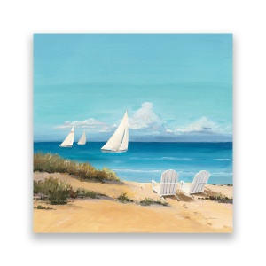 Tablou Canvas - Mare, Plaja, Velier, 60 x 60 cm