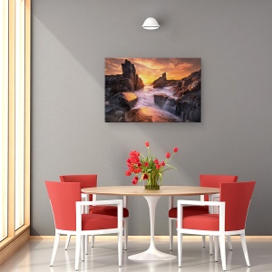 Tablou canvas - Marginea Lumii, Peisaj Marin, Fuga, Val, Flux, Furtuna, 60 x 90 cm - Img 4