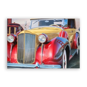 Tablou Canvas - Masina, Retro, Rosu, 80 x 120 cm