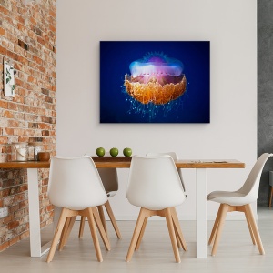 Tablou Canvas - Meduza, Maldive, Albastru, Violet, 50 x 70 cm - Img 4