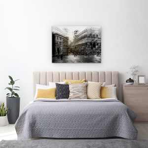 Tablou canvas - Mergand Prin Piata, Strada, Urban, Oras, Italia, Abstract, 75 x 100 cm - Img 3
