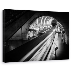 Tablou canvas - Metroul Din Paris, Metrou, Franta, Miscare, Blurat, 40 x 60 cm
