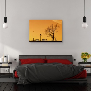 Tablou canvas - Momente, Orase si arhitectura, Banca, Oameni, Copac, 60 x 90 cm - Img 3