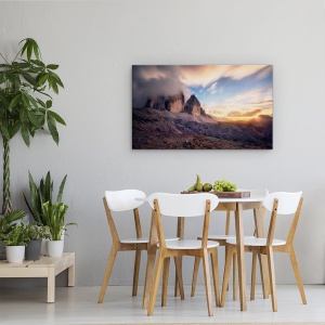Tablou canvas - Momentul Final, Munti, Soare, Cer, Nori, Orbire, 50 x 80 cm - Img 4
