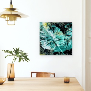 Tablou canvas - Natura, Frunza, Galben-Verde, Pictura, 60 x 60 cm - Img 3