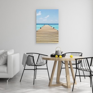 Tablou canvas - Natura, Peisaj, Mare, Apa Limpede, Cer Albastru, 60 x 90 cm - Img 4
