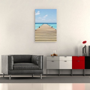 Tablou canvas - Natura, Peisaj, Mare, Apa Limpede, Cer Albastru, 80 x 120 cm - Img 2