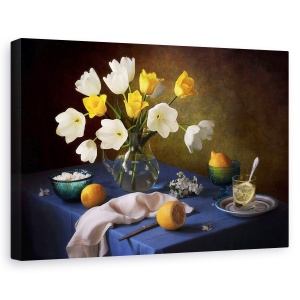 Tablou canvas - Natura statica, Natura moarta, Buchet, Flori, Lamaie, 80 x 120 cm