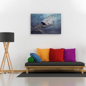 Tablou canvas - Nava Sperantei, Peste, Barca, Ireal, Monstru, 80 x 120 cm - Img 2