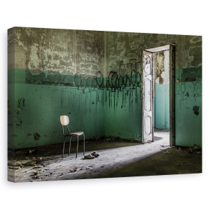 Tablou canvas - Nebunele Spatii Goale, Scaun, Camera, Abandonat, Usa, 60 x 90 cm