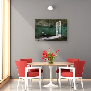 Tablou canvas - Nebunele Spatii Goale, Scaun, Camera, Abandonat, Usa, 80 x 120 cm - Img 4