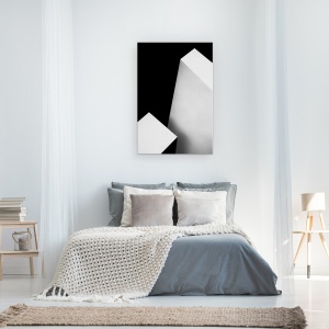 Tablou canvas - Nero Bianco, Alb, Contrast, Blocuri, 60 x 90 cm - Img 3