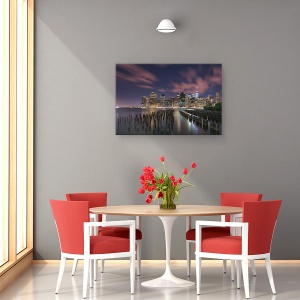 Tablou canvas - New York Pe Timp De Noapte, Oras, 80 x 120 cm - Img 4