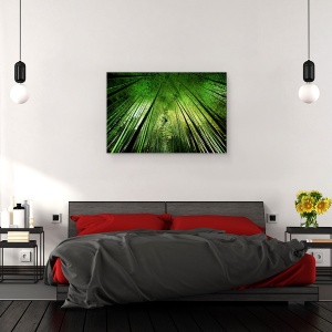 Tablou canvas - Noapte De Bambus, Frunzis, Vegetatie, Jungla, 60 x 90 cm - Img 3
