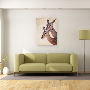 Tablou canvas - Nu-Ti Face Griji, Sunt Aici, Animale, Salbatic, Dragoste, 60 x 80 cm - Img 2