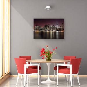 Tablou canvas - Nyc Skyline, Noapte, Cer, Oras, 40 x 60 cm - Img 4