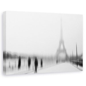 Tablou canvas - O Iarna Rece, Paris, Turnul Eiffel, Incetosat, 80 x 120 cm