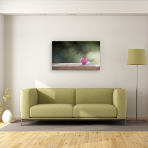 Tablou canvas - O Singura Inima, Floare, Dragoste, Romantism, 50 x 80 cm - Img 2