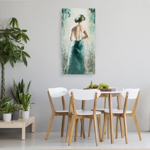 Tablou canvas - Oameni, Femeie, Pictura, Echilibru, 50 x 100 cm - Img 2