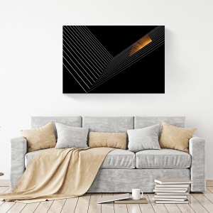 Tablou decorativ urban alb-negru pe canvas