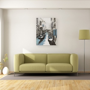 Tablou canvas - Oras, Venetia, Gondole, Pictura, 60 x 80 cm - Img 2