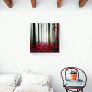 Tablou decorativ canvas padure cu copaci și frunze 60x60 cm