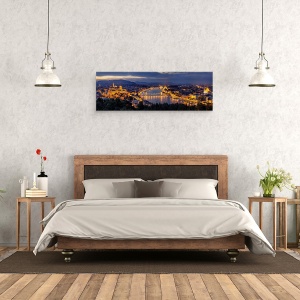 Tablou canvas - Panorama Budapestei, Peisaj Urban, Apus De Soare, 30 x 90 cm - Img 3