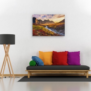 Tablou canvas - Paradis montan, Peisaj, Toamna, Colorat, Munte, 60 x 90 cm - Img 2