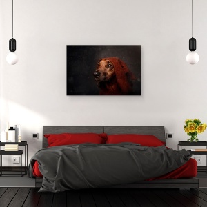 Tablou canvas - Paznicul De Noapte, Portret, Animal, Caini, Creativ, Caine, 60 x 90 cm - Img 3