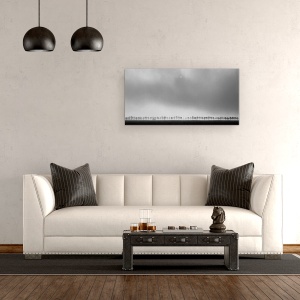 Tablou canvas - Peisaj Inundat, Stare De Spirit, Panoramic, Luna, 50 x 100 cm - Img 2