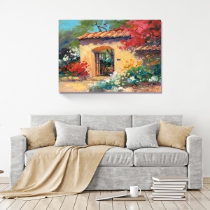 Tablou decorativ flori de grădină pe canvas 60x80 cm