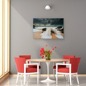 Tablou canvas - Pigtail, Plaja, Mare, Peisaj Marin, Val, Strop, 60 x 90 cm - Img 4