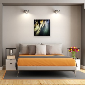 Tablou canvas - Plimbare De Seara Prin Centrul Orasului, Strada, Pictor, Graba, 90 x 90 cm - Img 3