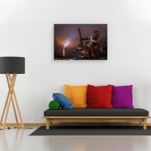 Tablou canvas - Podul Alexandru Al III-Lea, Paris, Peisaj Urban, Oras, Franta, 60 x 90 cm - Img 2