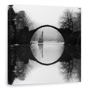Tablou canvas - Podul Diavolului, Cerc, Circulara, Rotund, Inel, Pod, 90 x 90 cm