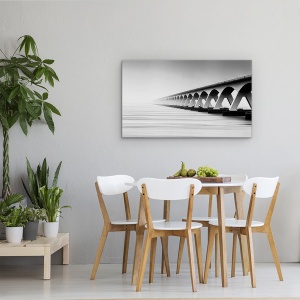 Tablou canvas - Podul Fara Sfarsit, Arhitectura, Apa, Valuri, 50 x 80 cm - Img 4
