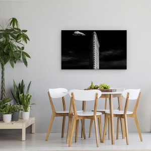 Tablou canvas - Poezie Urbana, Arhitectura, Cladire, Nori, Flatiron, Cladirea Flatiron, 50 x 80 cm - Img 4
