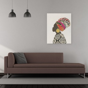Tablou canvas - Portret Femeie Africana 2, 60 x 80 cm - Img 2