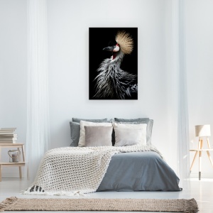 Tablou canvas - Portretul Macaralei Incoronate, Pasare, Pasari, Animale, 40 x 60 cm - Img 3