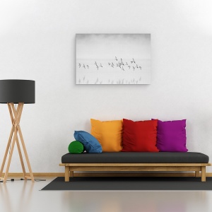 Tablou canvas - Prin Goliciune, Punct, Punct, Apa, Pasare, 60 x 90 cm - Img 2