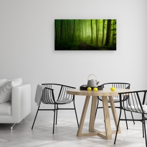 Tablou canvas - Promisiune De Primavara, Peisaj, Padure, Padure, Verde, Vara, 50 x 100 cm - Img 4
