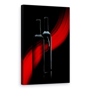Tablou canvas - R. E. D., Rosu, Vin, Sticla, Intuneric, 60 x 90 cm