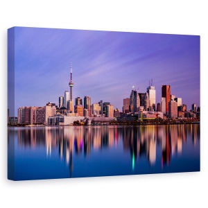 Tablou canvas - Rasarit De Soare In Toronto, Peisaj, Apa, Reflectii, 60 x 90 cm