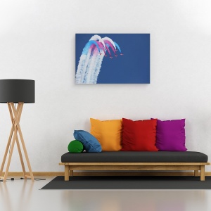 Tablou canvas - Sageti Rosii, Avioane, Fum, 60 x 90 cm - Img 2