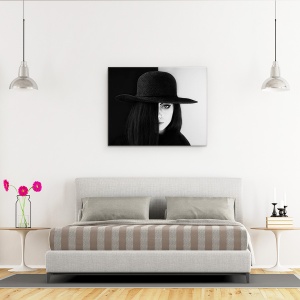 Tablou canvas - Sah-Mat, Portret, Fata, Femeie, Doamna, 60 x 75 cm - Img 3