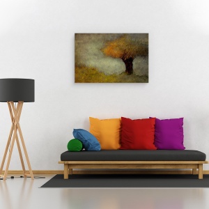 Tablou canvas - Salcie, Copac, Zona De Apa, Pictor, 80 x 120 cm - Img 2