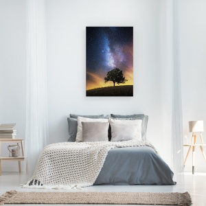 Tablou canvas - Scaunul Visatorului, Cer, Peisaj, Leagan, Vis, Copac, 40 x 60 cm - Img 3