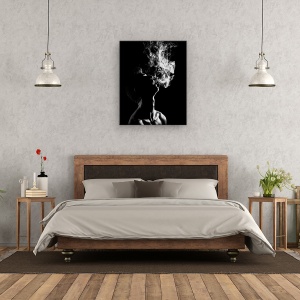 Tablou canvas - Schita, Intuneric, Punct, Punct, Alb-Negru, 60 x 75 cm - Img 3