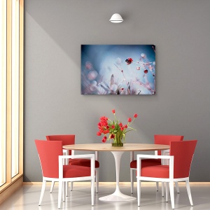 Tablou decorativ canvas cu flori albastre