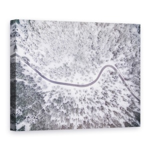Tablou canvas - Se Apropie Iarna, Aeriana, Drona, Peisaj, Padure, 60 x 80 cm